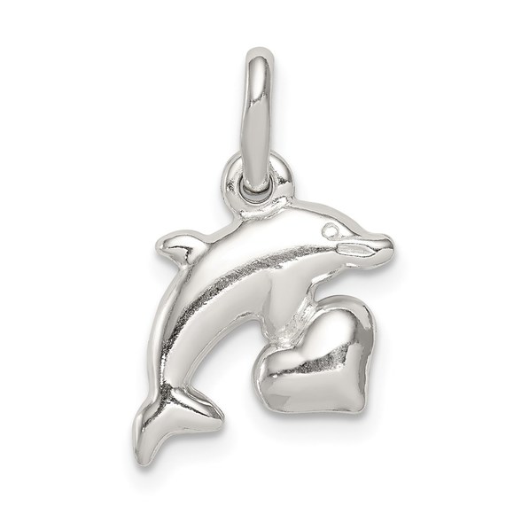 925 Sterling Silver Mini Dolphin Nautical Sea Life Necklace Charm Pendant - Picture 4 of 4